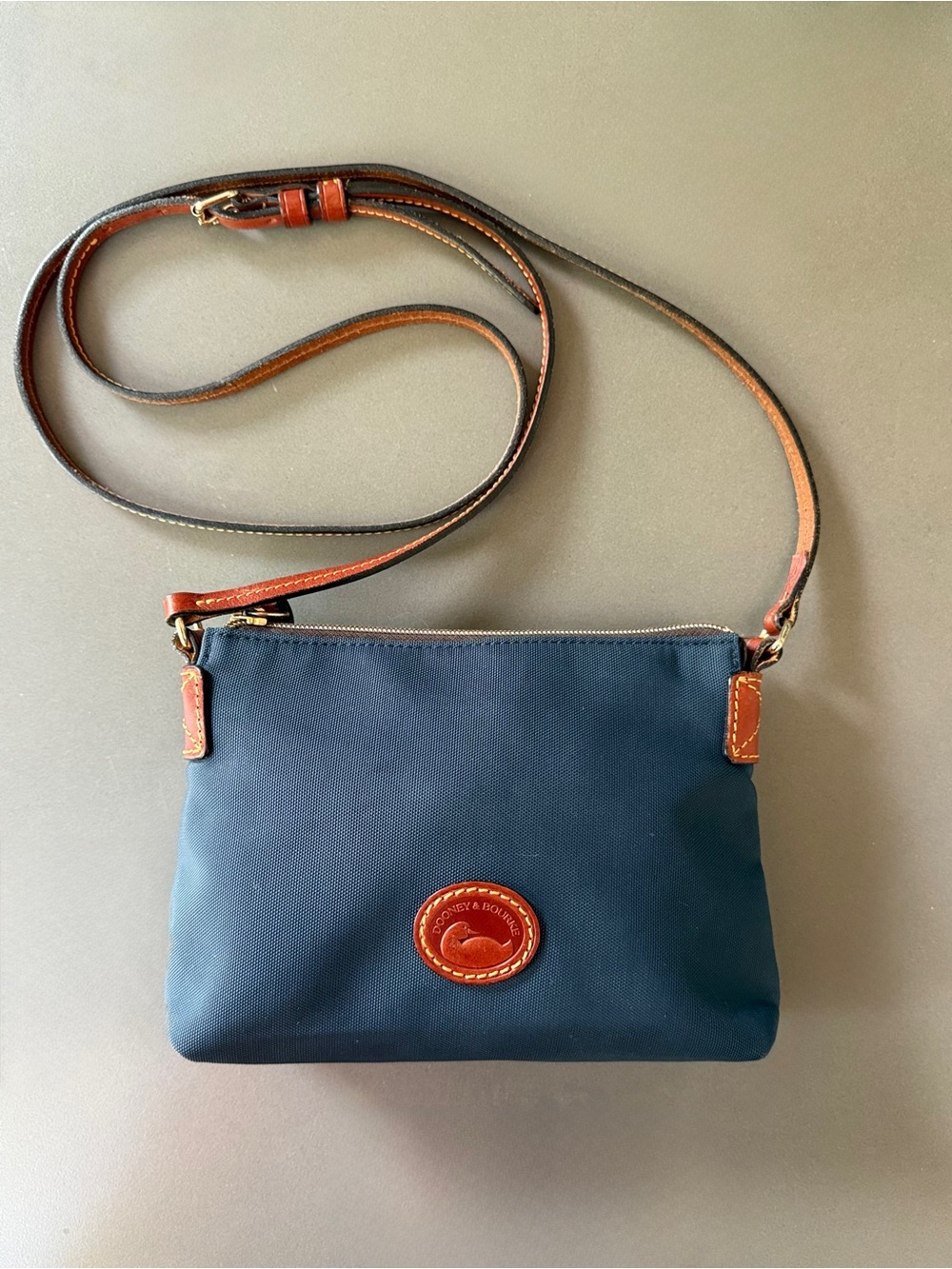 Dooney & Bourke Navy Blue Nylon Crossbody Pouchette Bag